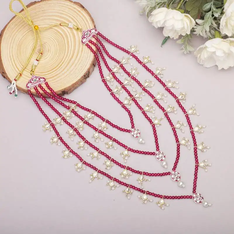 Beaded layered dulha moti mala