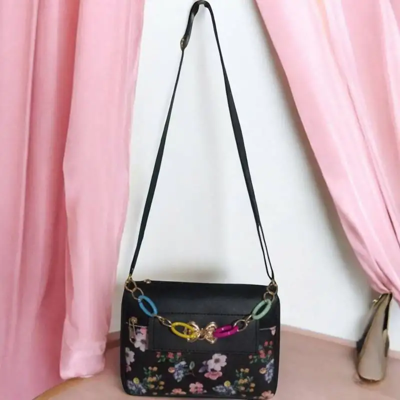 elegant floral & bow crossbody bag