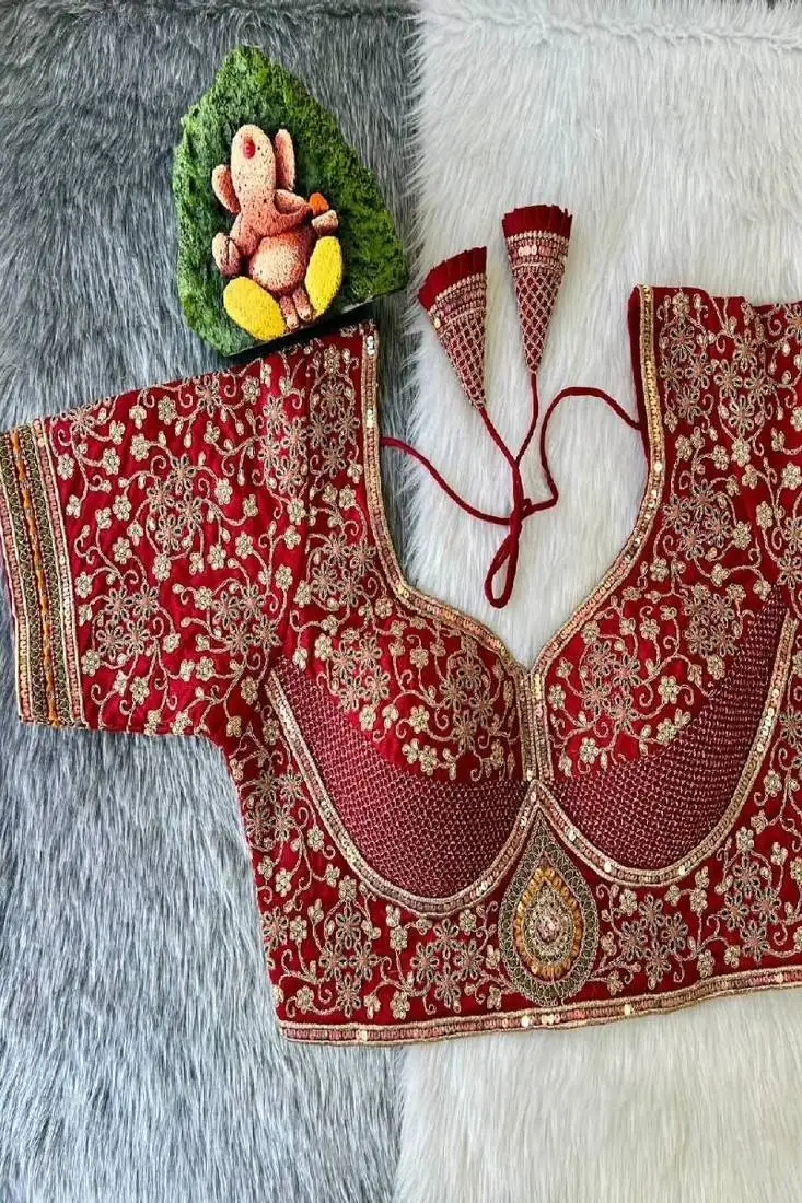 Royal rani color stylish bridal blouse