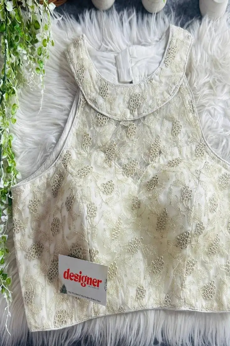 Rama color handwork & sequence italian silk bridal blouse alterable upto 42 size