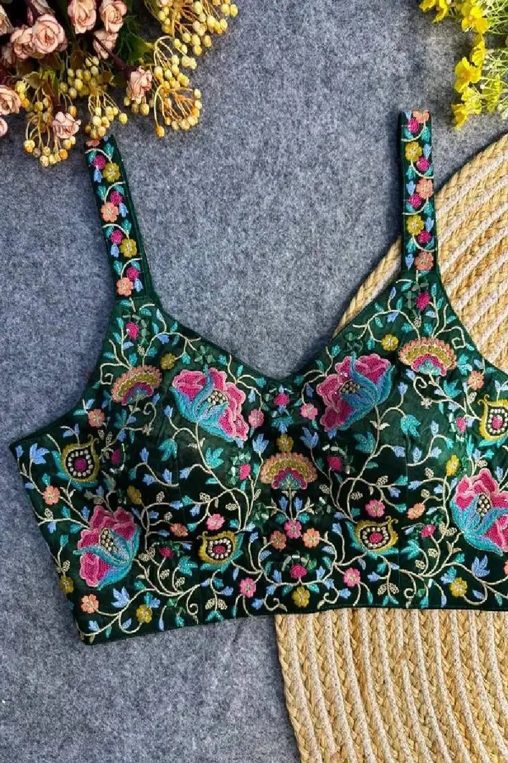 Red color navratri special readymade blouse for garba nights alterable upto 42 size