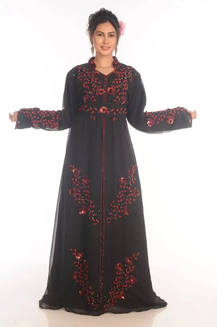 Moroccan islamic kaftan floor length bell sleeve for women