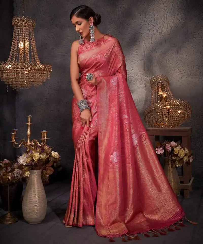 Red kanjeevaram design art silk saree