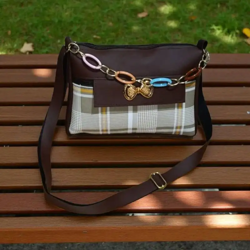 : chic floral faux leather crossbody bag