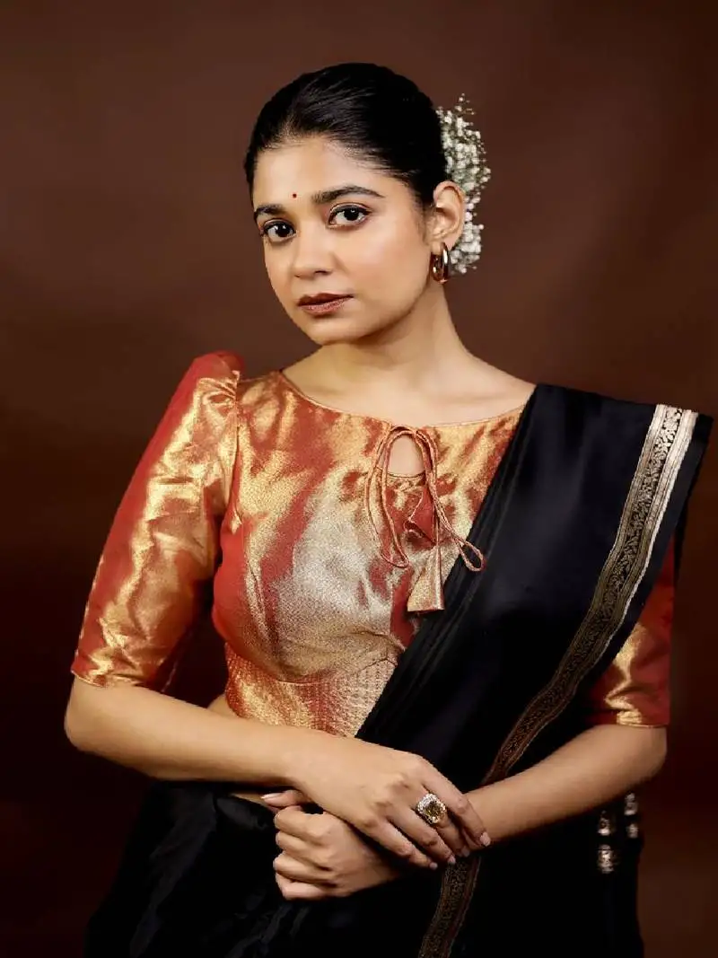 Copper tissue designer blouse