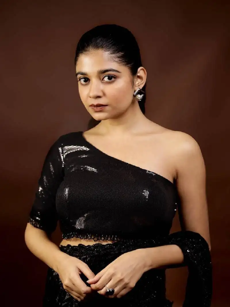 Black sequin designer blouse