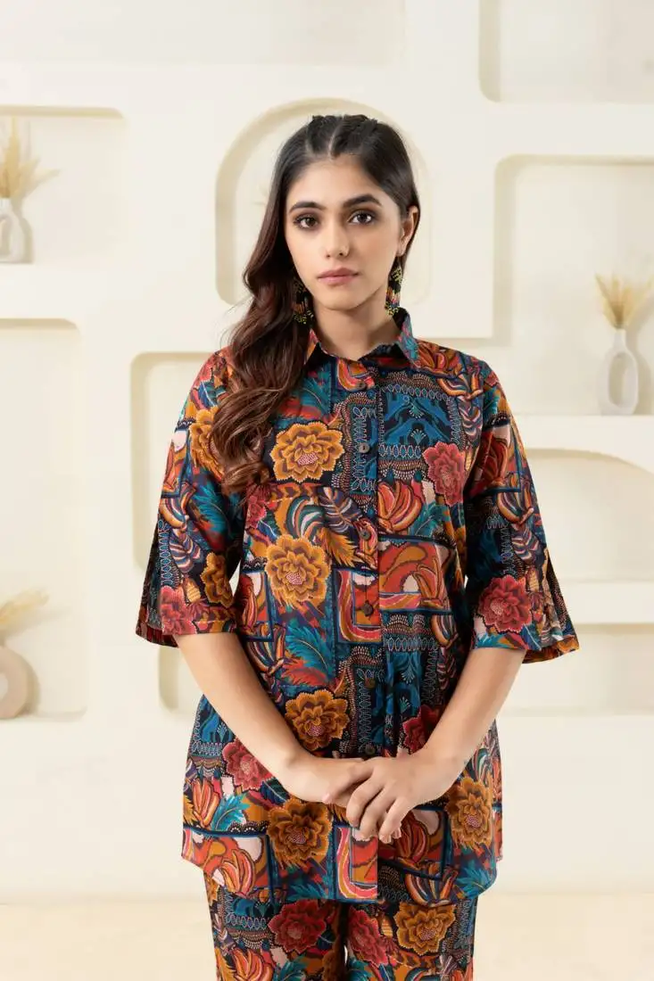 Abstract printed pure cotton (shirt)