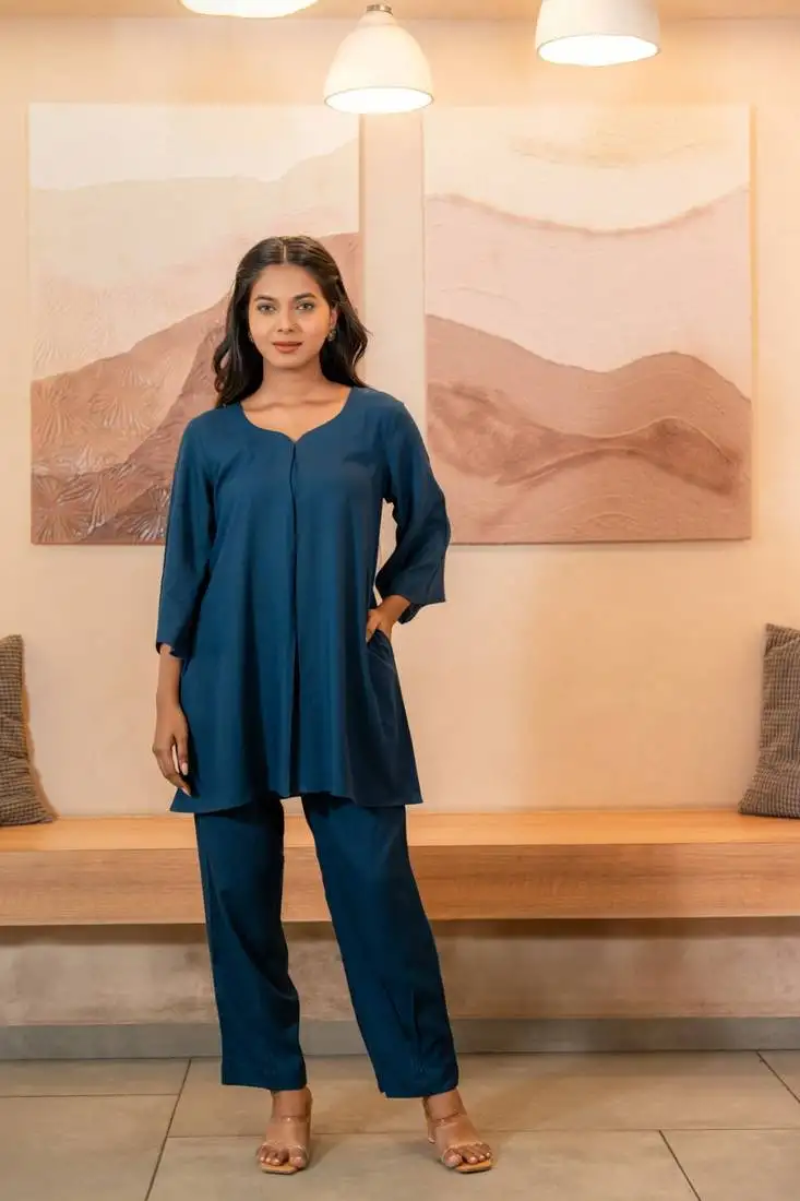 Sapphire box pleated flared sleeve top