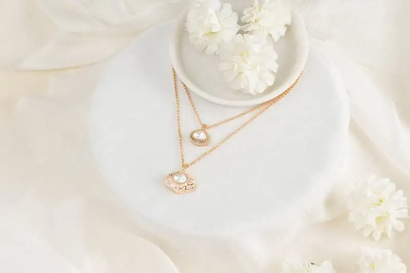 Rivayat polki multilayered chain pendant