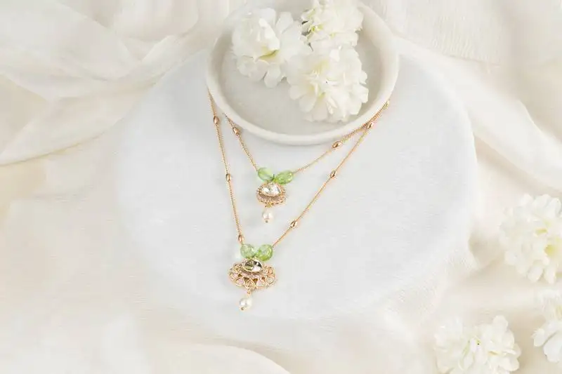 Rumani polki multilayered necklace