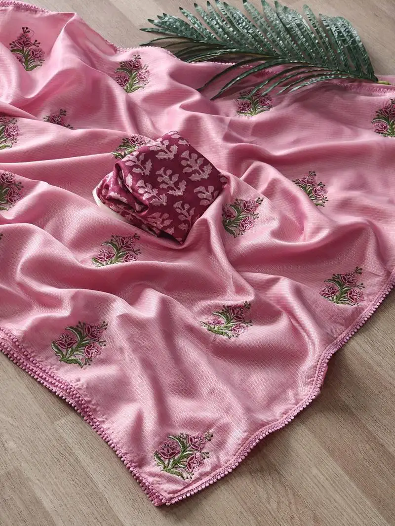 Pink kota doriya saree