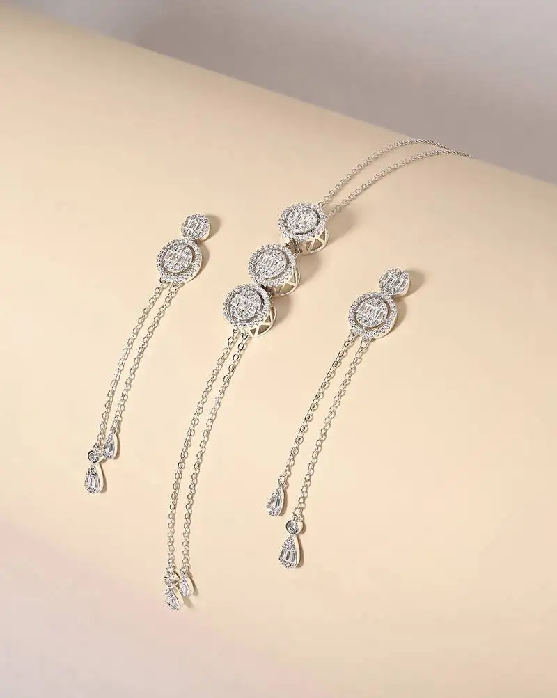 Touch925 circlet symphony silver necklace set