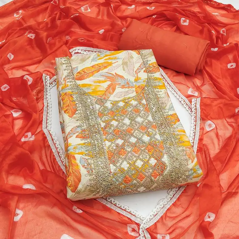 Women's multi unstitched digital print & handwork jaam cotton dress material (msmfc11606a)