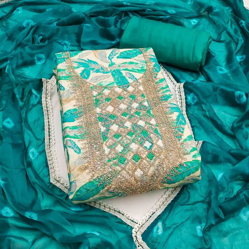 Women's multi unstitched digital print & handwork jaam cotton dress material (msmfc11606c)