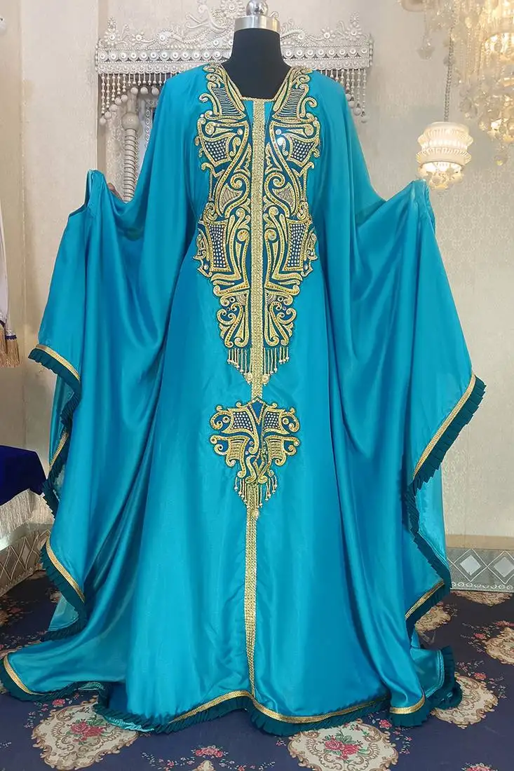 Firozi islamc party wear dubai kaftan