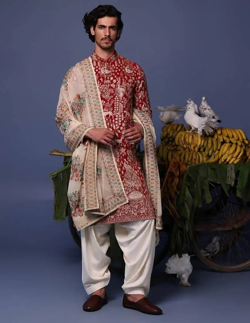 Nazm maroon kurta set