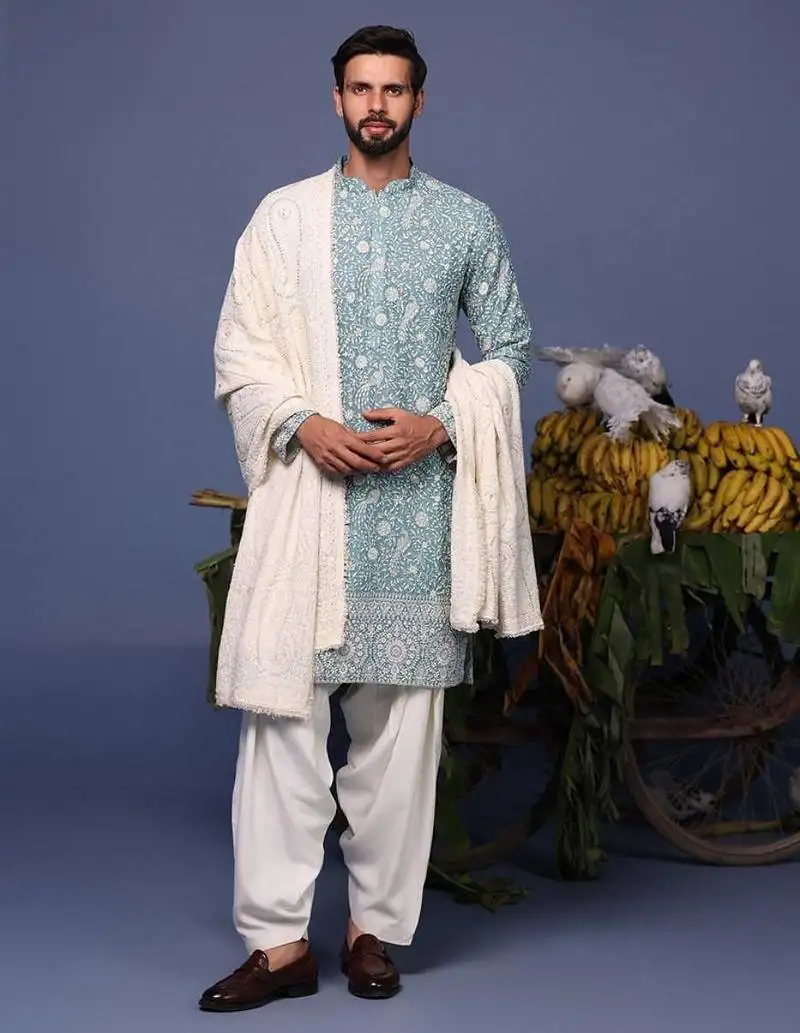 Jahan blue kurta set