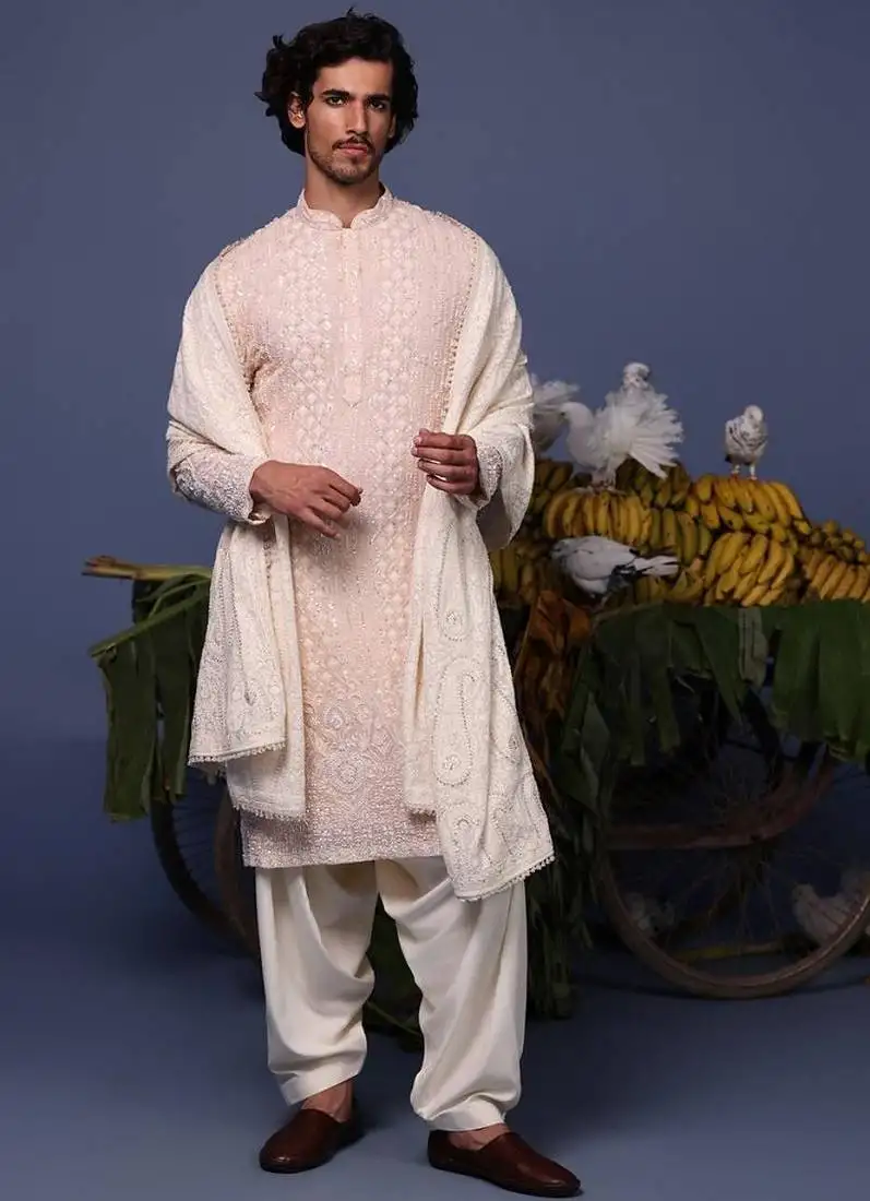 Riaz pink kurta set