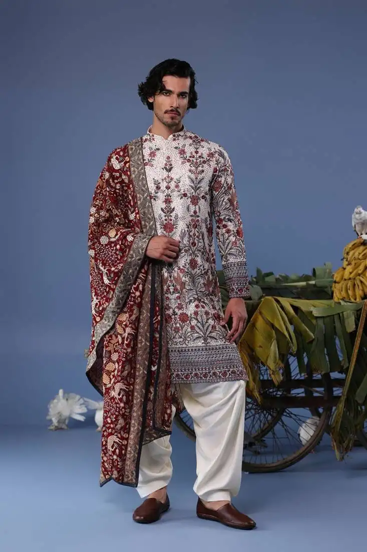 Waheed ivory kurta set