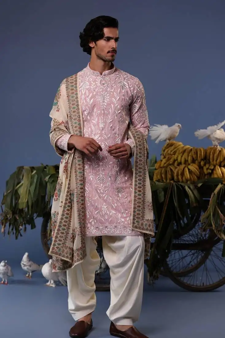 Feroz pink kurta set