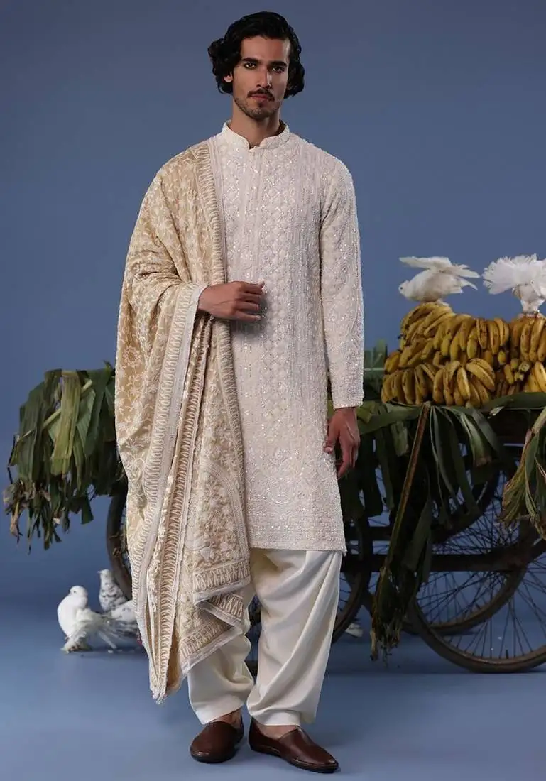 Arham cream kurta set