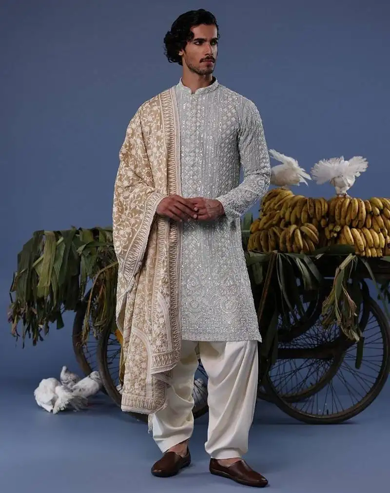Ali blue kurta set