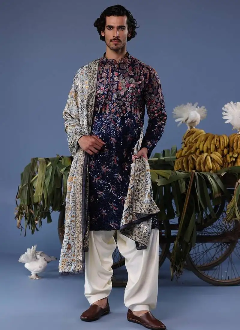 Mihir blue kurta set