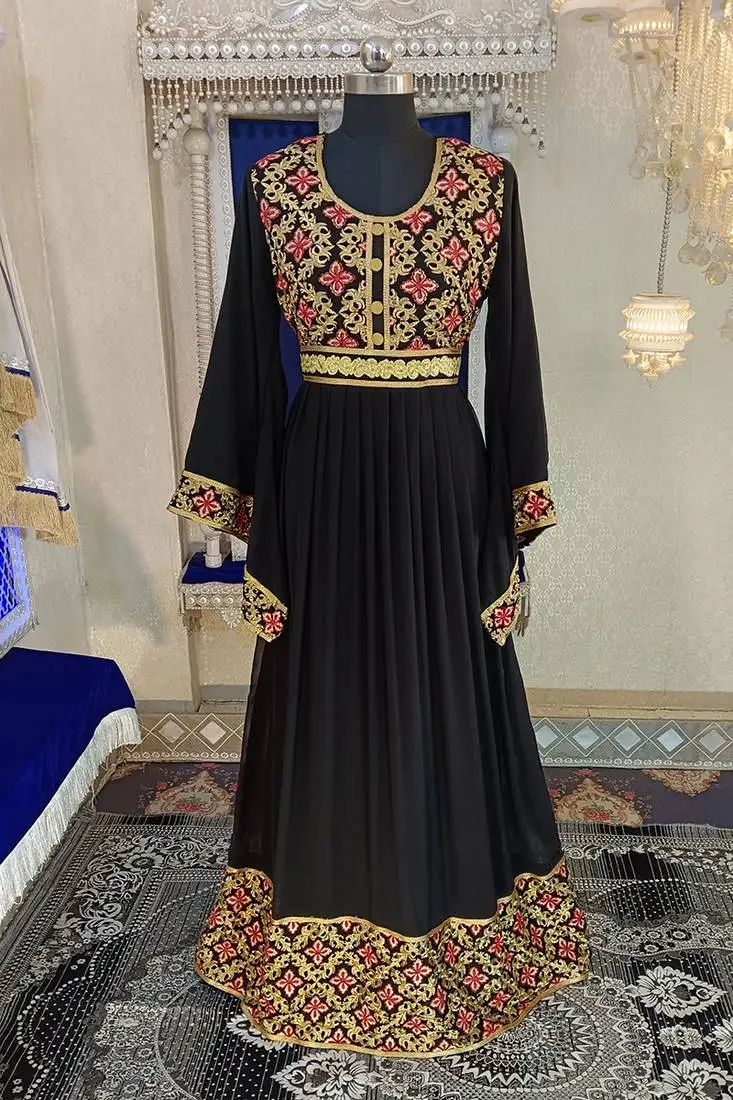 Black designer islamic takchita kaftan
