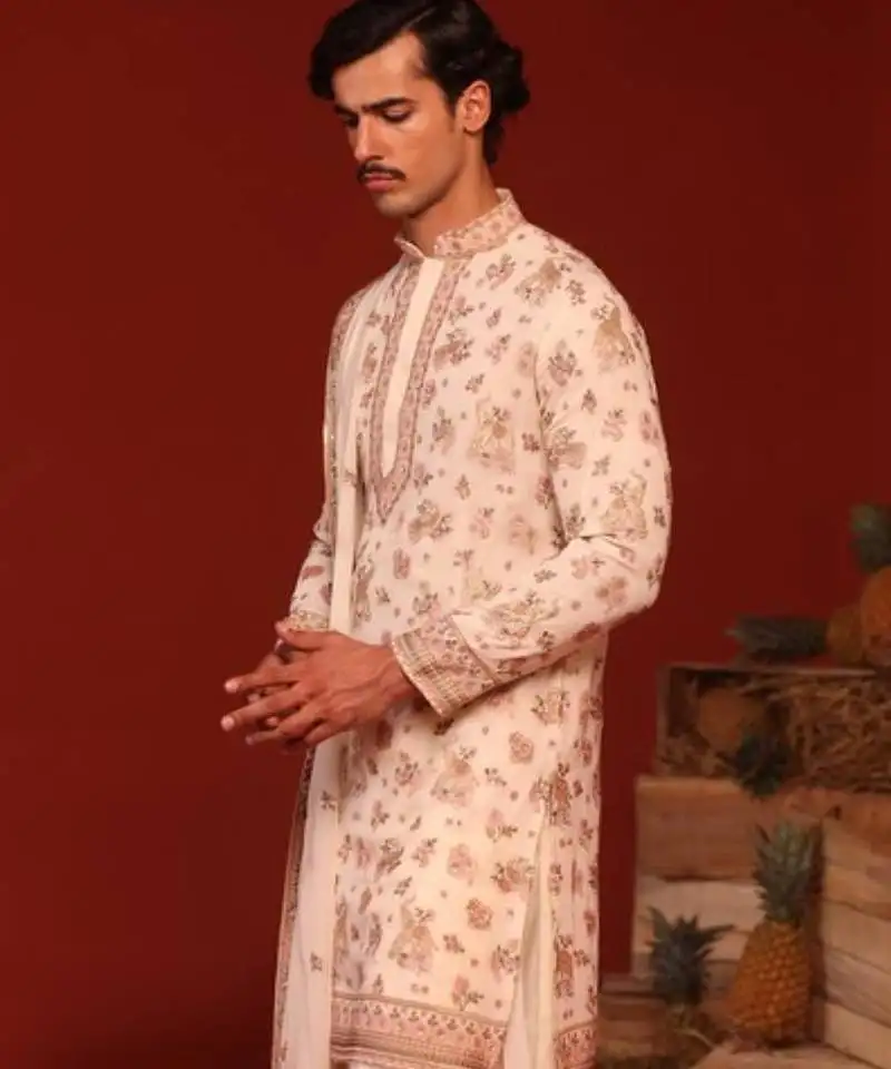 Vatsal ivory kurta set