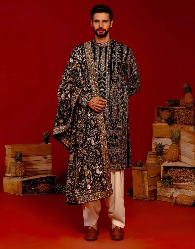 Rudra black kurta set