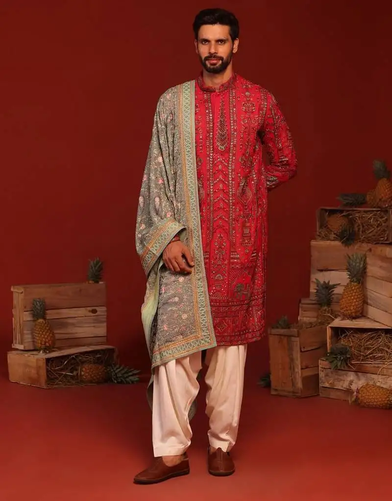 Tejasv hot pink kurta set