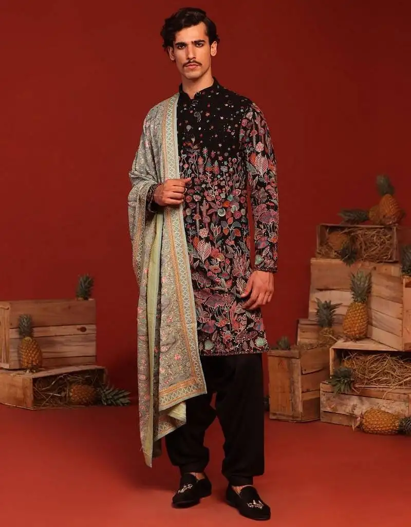 Shashwat black kurta set