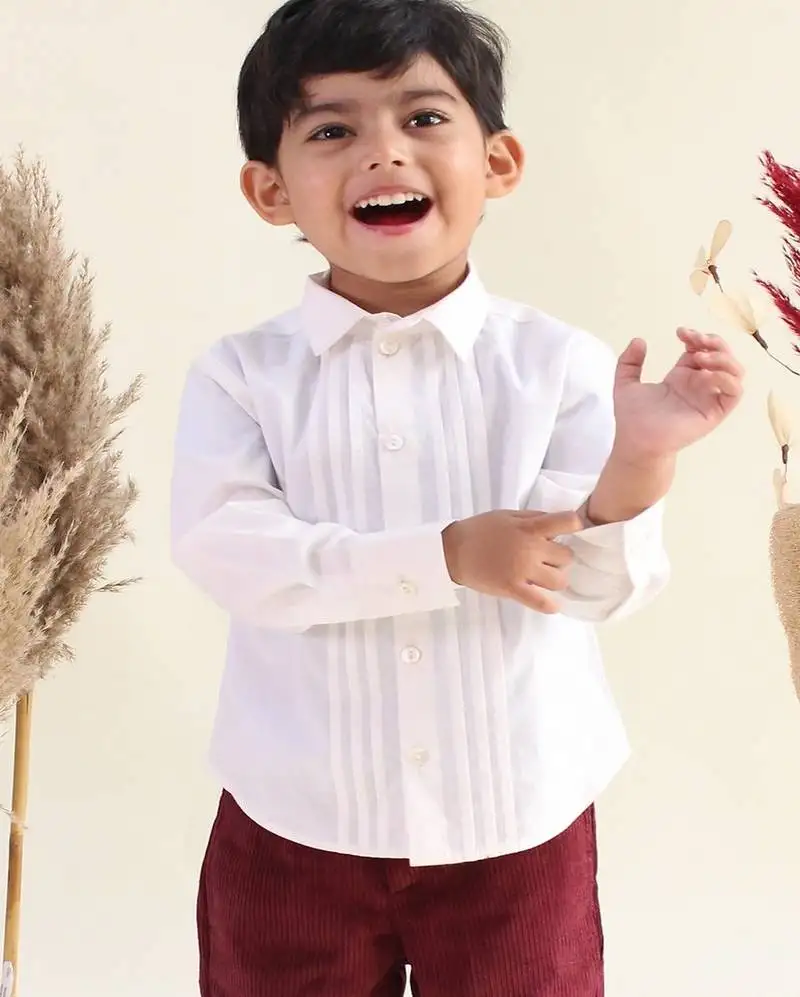 White plain cotton shirt