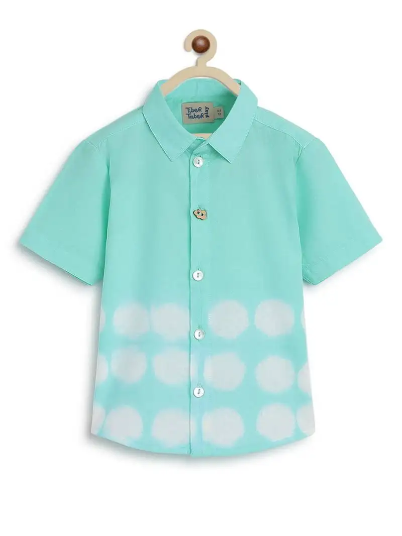 Blue plain cotton shirt