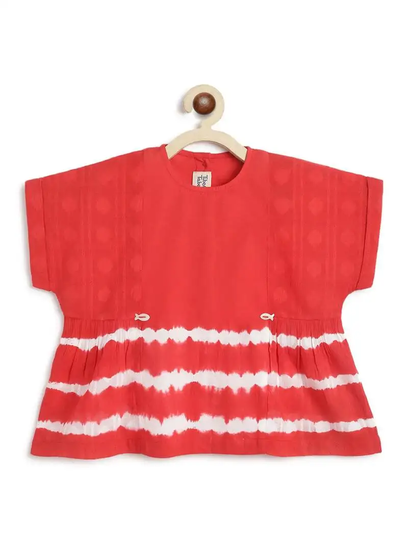 Red plain cotton top