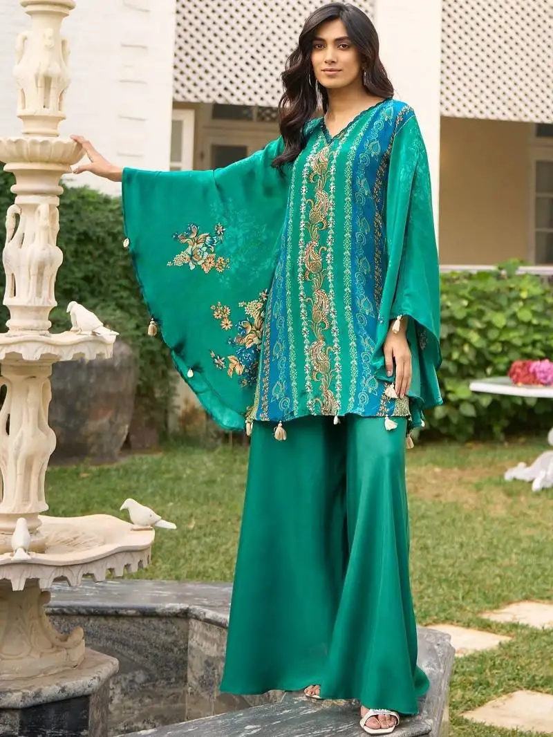 Aster peacock premium fusion co-ord set