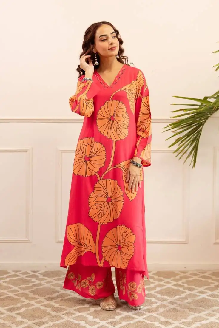 Kabool tomatoes printed kurta pant set