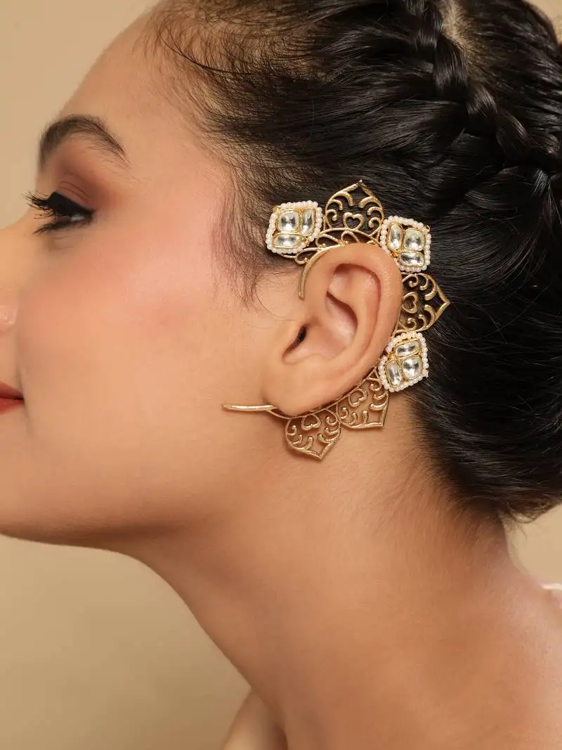 Gold plated inaayat earcuff