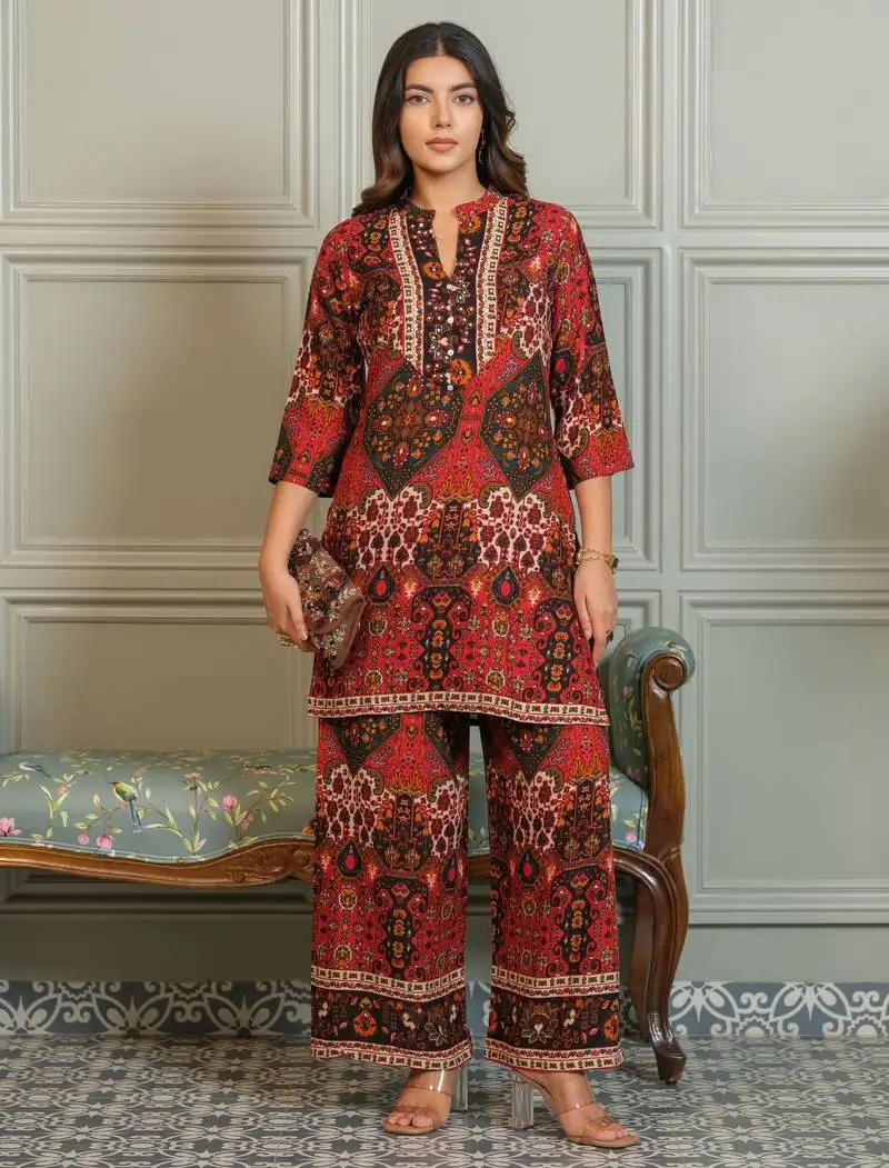 Tashvika carmen printed co-ord set