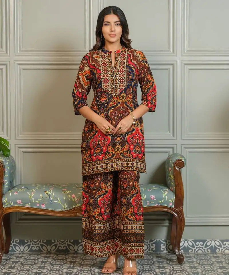 Tashvika lava printed kurta pant set