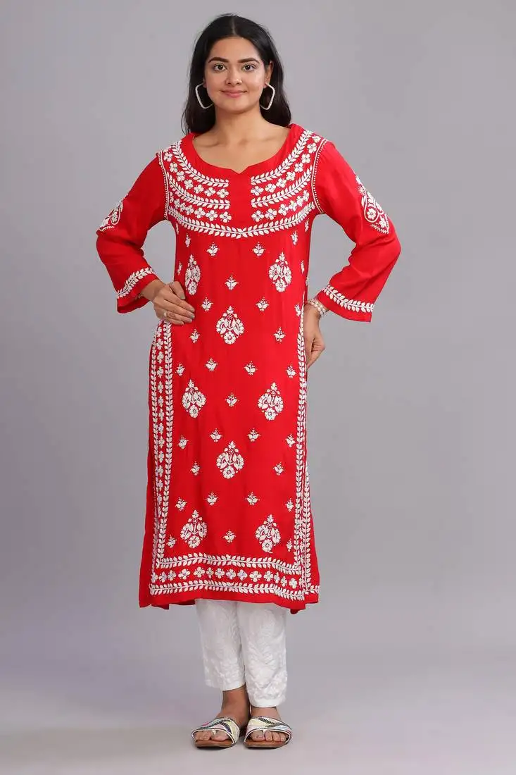 Zarah-chikankari-cotton-kurta