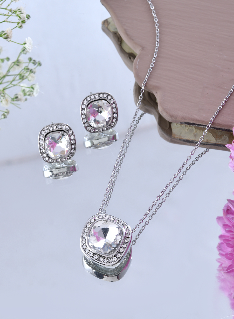 Luxe sparkle silver set gift for rakhi