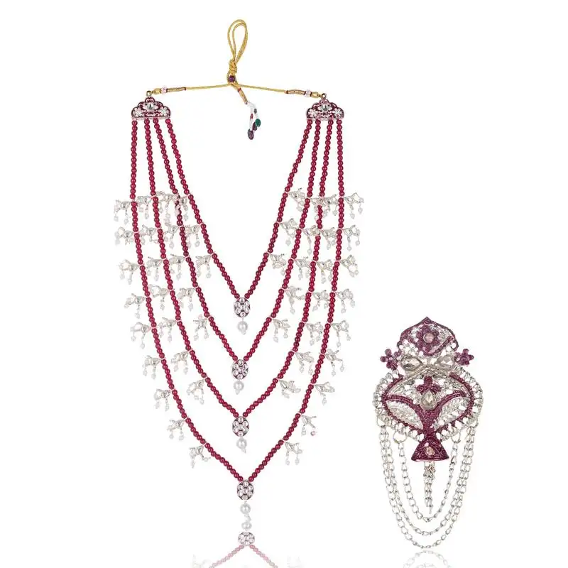 Elegant groom mala-brooch for wedding sherwani