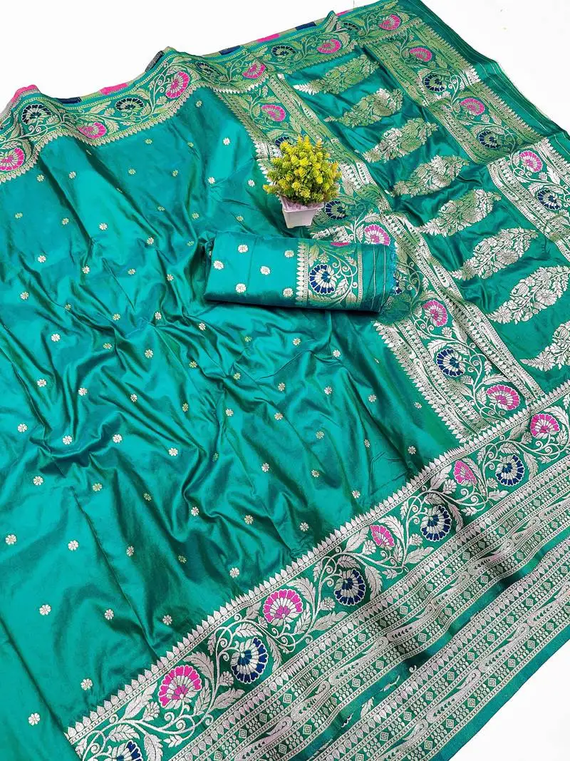 Rama art silk saree with blouse