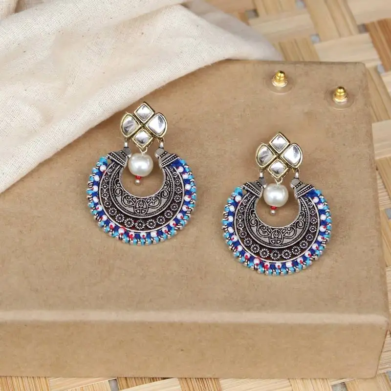 Kundan stud classic chand baliyan