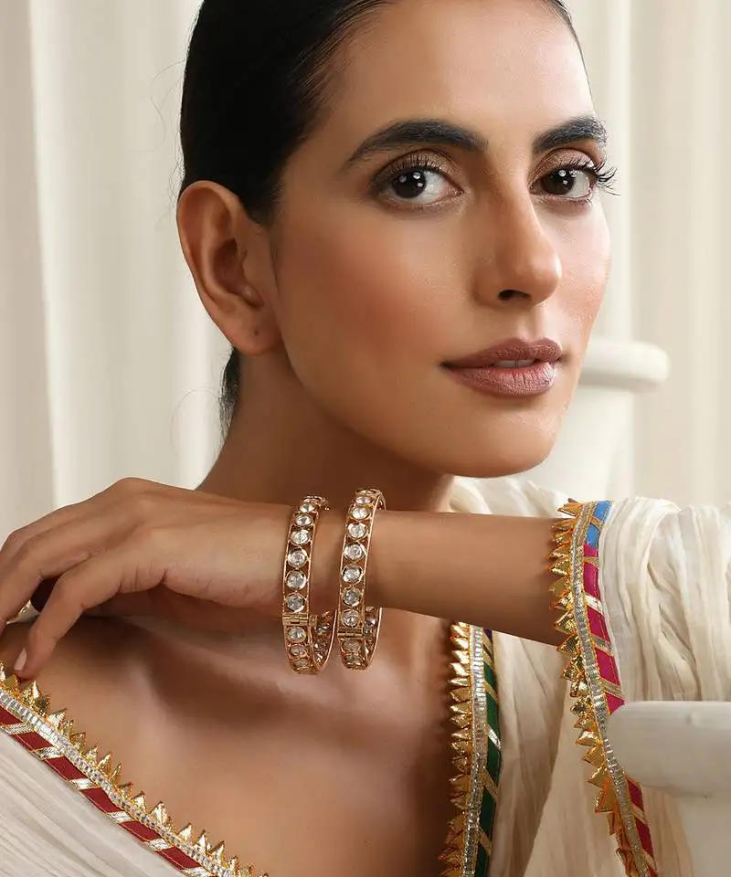 Gold plated bangles for women