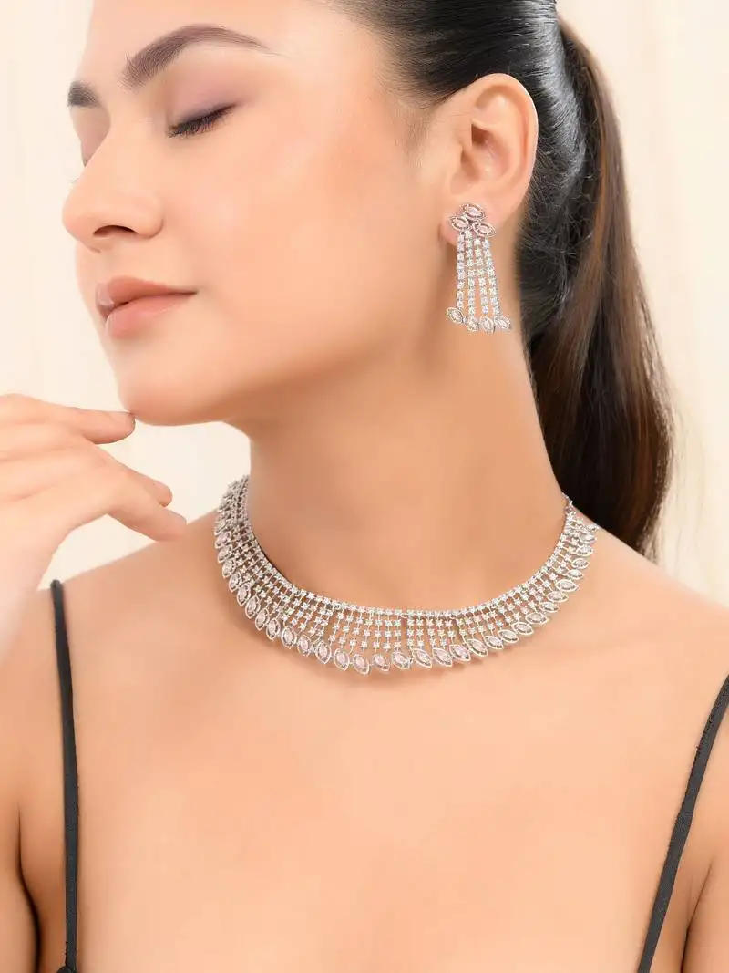 American diamond jewellery set for women