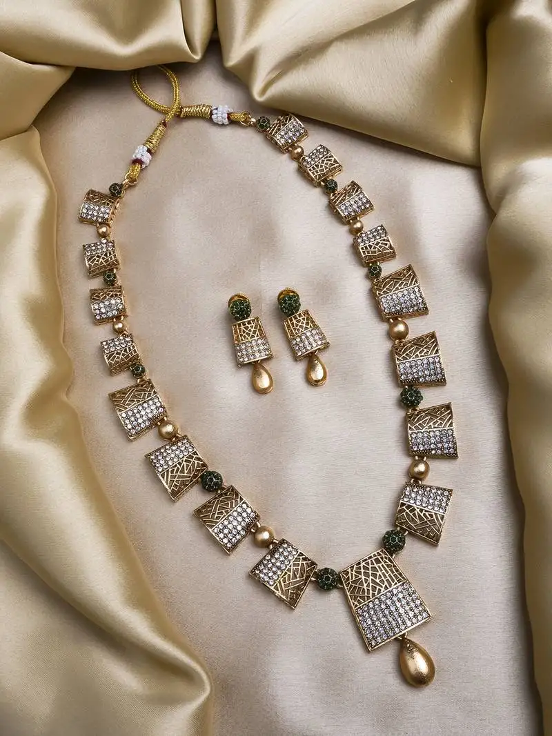 Gold plated green ad haram set