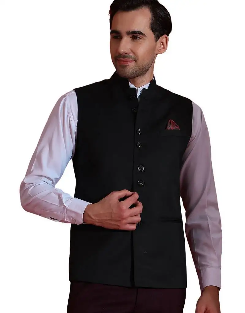 Mens black nehru jacket