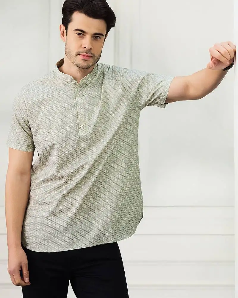 Men  s pista kurta shirt